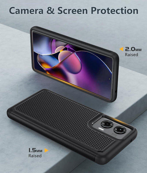 FNTCASE Motorola Moto G-Stylus-5G-2024 Case, Dual Layer Heavy Duty Shockproof Rugged Non-Slip Textured Back