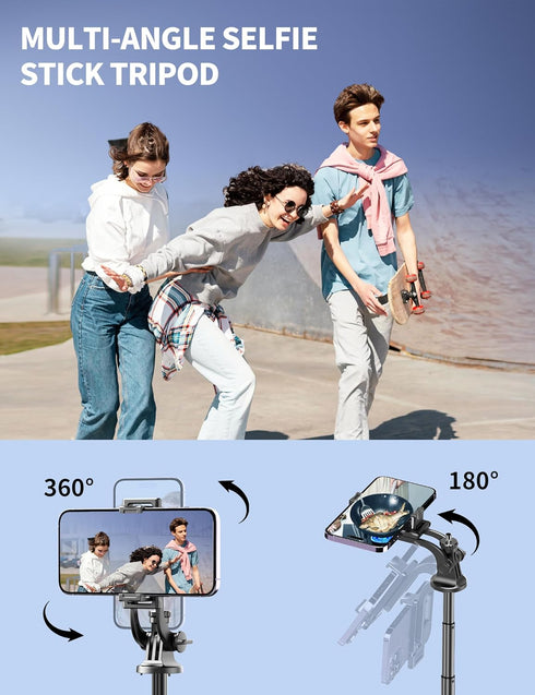 SelfieShow 71" 17/16/15/14/13/Android/Camera Aluminum Phone Tripod, Travel Tripods for iPhone with Remote, Extendable
