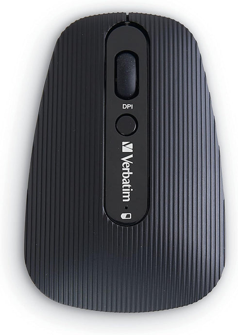 Verbatim Rechargeable Multi-Device Bluetooth 5.0 USB 2.4Ghz Wireless Optical Mouse with Adjustable DPI, Black 70755