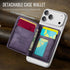 17/16/ 15/14/ 13/12/ Defencase for Magsafe Wallet Magnetic Card Holder RFID Blocking, PU Leather Minimalist Phone