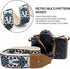 Padwa Lifestyle Camera Strap for DSLR/SLR Cameras - Double Layer Cowhide Ends, 2" Wide Vintage Embroidered Cotton Strap