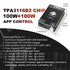 DAJUNGUO 1002S 2.0 Bluetooth Amplifier Board, Dual TPA3116D2 Chips, 100W+100W Power Output, Bluetooth/USB/3.5mm AUX