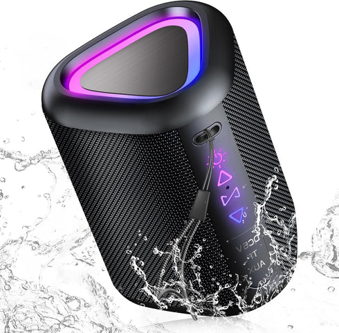 aowoka Bluetooth Speaker, 2025 Portable Wireless Speakers with Led Light, Bluetooth 5.4, 24H