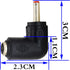 zdyCGTime DC 3.5x1.35mm Male 90 Degree Angle to DC5.5x2.1mm Female Adapter, 5 Volt DC Barrel Power Jack Charging Cable