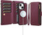 Antsturdy Compatible with Magsafe Magnetic 2 in 1 Detachable iPhone 15 Wallet Case