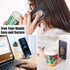 Phone Ring Holder, Foldable Finger Kickstand with 360° Rotation Metal Grip for Magnetic Car Mount Compatible with