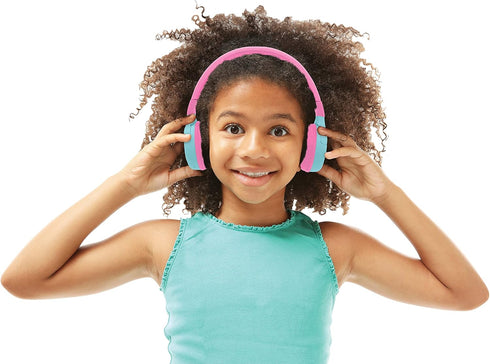 Lexibook Unicorn 2-in-1 Bluetooth Headphones for Kids, Stereo Wireless Wired, Foldable, Adjustable, Pink