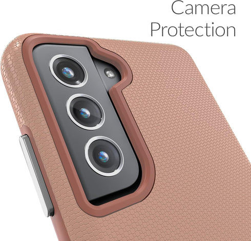 Crave Dual Guard Case for Samsung Galaxy S21 FE, Shockproof Protection Dual Layer Case - Blush