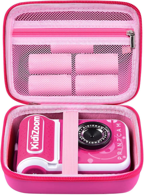 Kids Instant Print Camera Case for Dylanto, VTech KidiZoom, Goopow, and FUNKAM Waterproof Cameras (Pink)