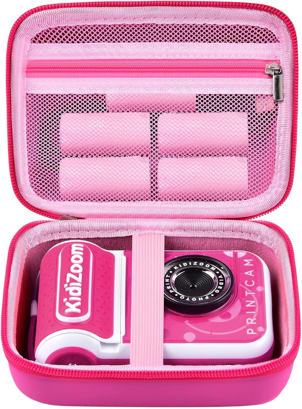 Kids Instant Print Camera Case for Dylanto, VTech KidiZoom, Goopow, and FUNKAM Waterproof Cameras (Pink)
