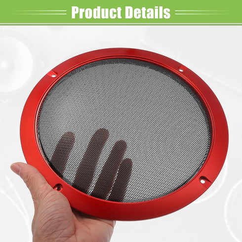 ACROPIX Universal 8" Car Speaker Grills Cover, Round Mesh Protector Case with Mounting Screws - Pack of 2