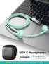 USB C Headphones for iPad 10 Pro Air (M4), iPhone 15 Pro Max, Samsung S24 Ultra, Magnetic Wired Earbuds with Mic