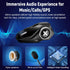 LEXIN G1 Motorcycle Bluetooth Headset, Helmet Speakers with 2 Type Mics, Hands-Free Call/Music, Waterproof