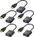 HDMI to VGA Adapter, 5 Pack, Gold-Plated (Male to Female) for Computer, Desktop, Laptop, Monitor, Projector, Black