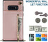 Samsung Galaxy S10e Wallet Cover, Pink, with Crossbody Strap, Leather Card Holder, Flip Cases, Kickstand