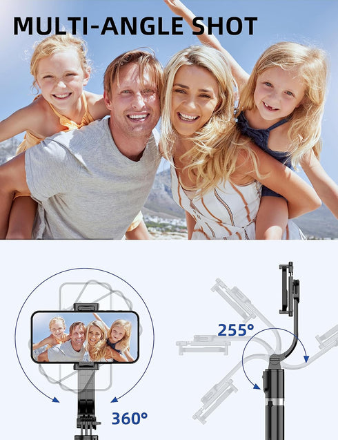 SelfieShow 41'' 4 1 360 17/16/15/14/Android Selfie Stick Tripod, Extendable Portable in Aluminum Phone Tripod