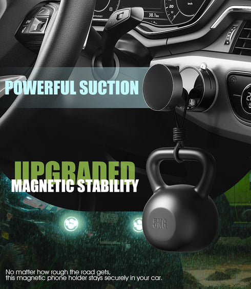 Seltureone Holder2025 Upgrated,360 Vacuum Magnetic Phone Rotatable and Retractable Vacuum Suction Phone Stand