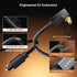10ft/3M 24K 90 90 PS5, IVANKY Right Angle Optical Audio Cable, Gold-Plated Degree Toslink Digital Fiber Optic Cable