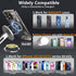 YUEFIELI 12-17All Magnetic Phone Stand for Desk, Heightened & Adjustable & Foldable Metal Magnetic Phone Holder Stand