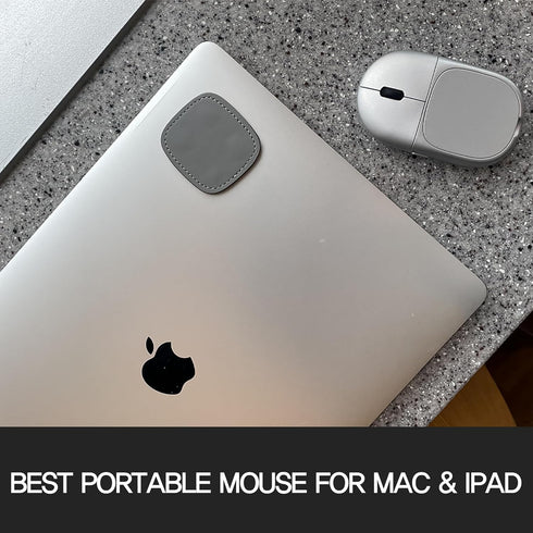 Magnito Mouse, Compact Wireless Mouse for MacBook iPad Laptop, Bluetooth, Silent Clicks, Travel Mouse (Silver)