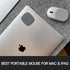 Magnito Mouse, Compact Wireless Mouse for MacBook iPad Laptop, Bluetooth, Silent Clicks, Travel Mouse (Silver)