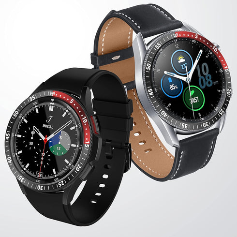Bezels Compatible with Galaxy Watch 3 45mm, Aluminum Metal Bezel Case for Galaxy Watch 4 Classic 46mm