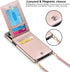 Vofolen Wallet Case for iPhone 15 with Card Holder, Crossbody Lanyard Wrist Strap, Heavy Duty Protective