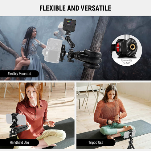 NEEWER Tripod for iPhone with Remote, Mini Flexible Phone Tripod Stand, Vlog Selfie Stick, TP35