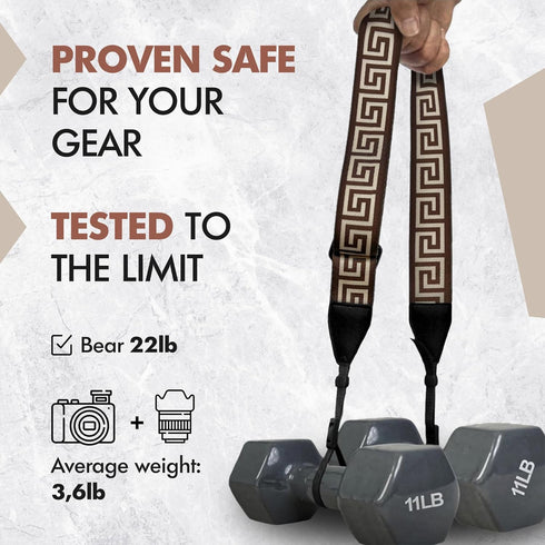 Coiro Camera Neck Strap with Pattern Design, Soft and Comfortable DSLR Harness Adjustable Nylon Universal Neck &