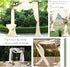 Wedding Arch Draping Fabric, 4 Panels 28" x 19ft Ivory Wedding Arch Drapes for Ceremony, Sheer Backdrop