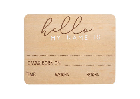 8.25" 11", Pearhead Baby Welcome Sign, Gender-Neutral Hello Baby Arrival Photo Prop, Hospital Birth Announcement