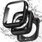 2 in 1 Waterproof Case for Apple Watch 40mm - Series 6/5/4/SE with Tempered Glass Screen Protector, Black