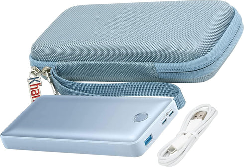 Khanka Hard Travel Case for Anker 325/535 Power Bank, PowerCore 20K Portable Charger 20000mAh (Blue)