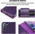 MONASAY Purple Wallet Case for Galaxy S21+ Plus 5G, 6.7" - RFID Blocking, Flip Folio, Credit Card Holder, Screen