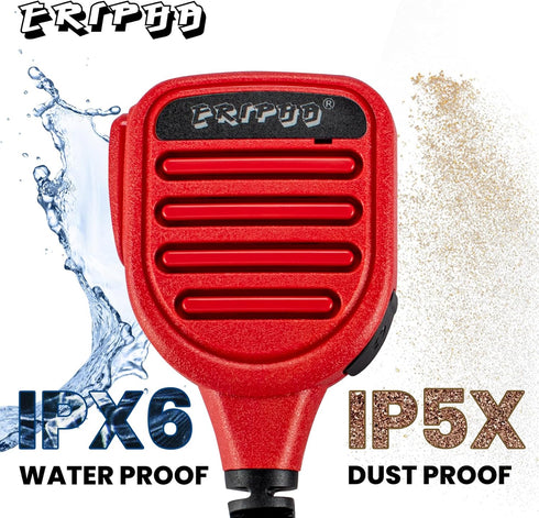 Speaker Microphone Shoulder Waterproof IP56, Compatible with Kenwood Two Way Radio, 3.5mm Jack (1 Pcs)