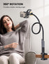 Lamicall Gooseneck Phone Holder - Flexible Long Arm Bedside Clip, Cell Phone Mount Clamp for 4-7" Phones, Black