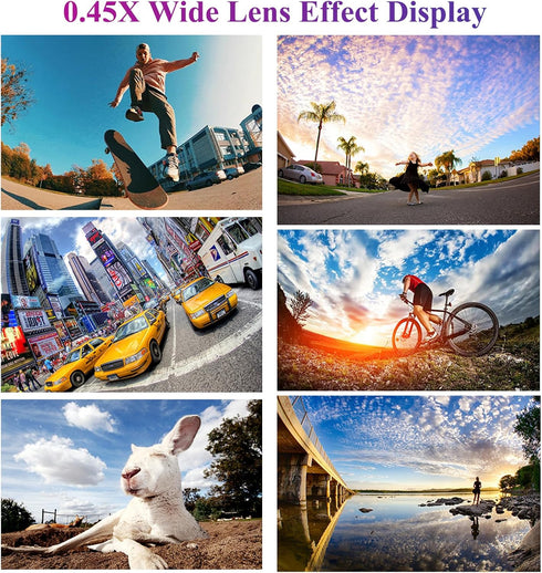 APEXEL 2 1 0.45X 140+ 12.5X Phone Camera Lens, in Cell Phone Clip-on Lens Kit Wide Angle Lens Macro Lens Clip-on iPhone