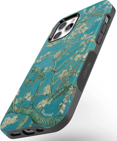 Casely iPhone 12/12 Pro Floral Case, Compatible with MagSafe, Van Gogh Almond Blossom Phone Case