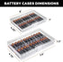 GlossyEnd Set 4 48 of - Two AA and Two AAA Battery Storage Box, Battery Storage Case Holder with Tester, Clear. Each