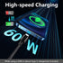 cugunu USB C to USB C Charger Cable, Nylon Braided 3Pack 60W 10FT Type C Fast Charging Cord Compatible for iPhone 15 /Pro/Pro Max/Plus, iPad Pro, Air5, MacBook, Samsung, Google - Black