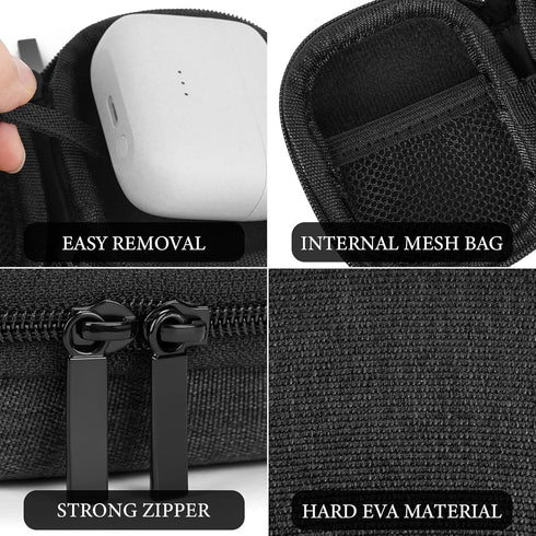 Geekria Shield Earbuds Case Compatible with Soundcore by Anker P40i, Dark Grey