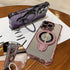 iPhone 14 Pro Max Case with Kickstand, Magnetic Ring Stand, Shockproof Military Grade Protection, Luxury Slim - Pink