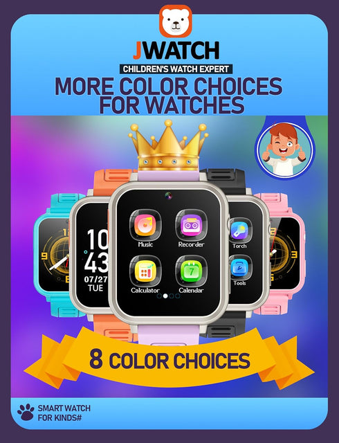 Kids Smart Watch for Boys Girls - 6-12 with Pedometer, Audio Book, Camera, Music Player - Birthday Present Christmas,