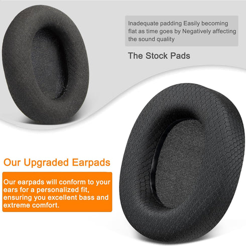 SOULWIT Earpads Replacement for SteelSeries Arctis 1/3/5/7/9 Headset, High-Density Foam Cushions (Arctis MF Black)
