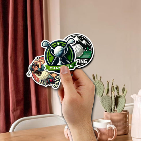50 PCS Golf Stickers, Waterproof Vinyl Decals for Golfer Adults, Sports Lovers, Decorative Scrapbooking