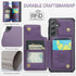 Samsung Galaxy S24 Case with Card Holder, Wallet Case for Women Men with RFID Blocking, Durable Kickstand Shockproof