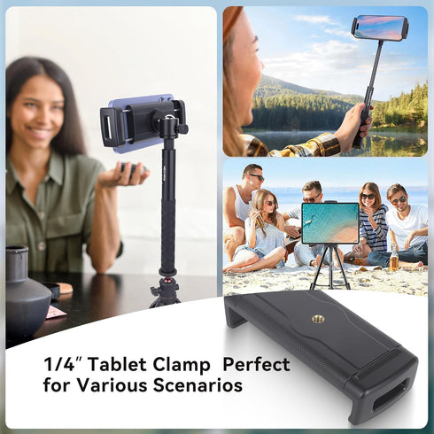 Mechrig 2-in-1 4.7-9.6" 12.9, #812002 Phone and Tablet Tripod Mount Adapter, Universal Tablet Phone Holder Adapter