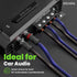 GearIT 14 Gauge Car Speaker Wire, Pro Series (100 Feet, Soft Touch Translucent Blue/Black) Automotive Car Audio