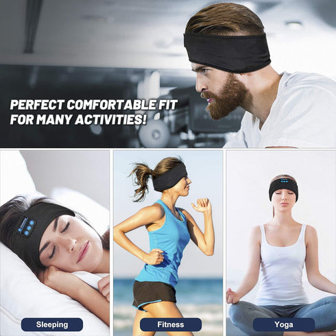 Sleep Headphones Wireless, Bluetooth Sports Headband with Ultra-Thin HD Stereo Speakers, Perfect for Sleeping, Yoga
