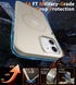 FNTCASE Magnetic Matte Textured Case for iPhone 12, Off White, Military Grade Drop Protection Translucent Cover